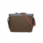 Wholesale Tri-Color Canvas Messenger Bag